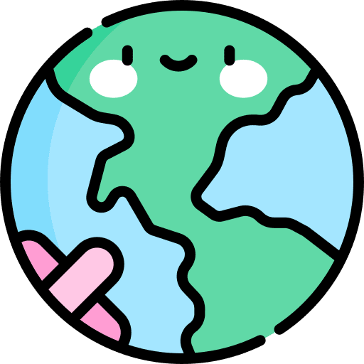 World geography planet earth ecology and environment icon