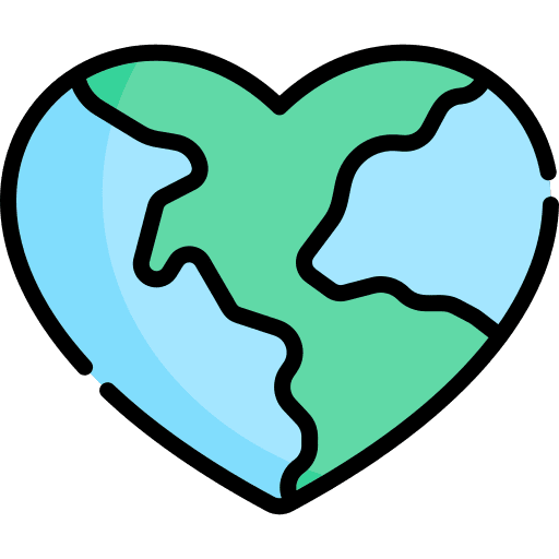 World love world heart icon