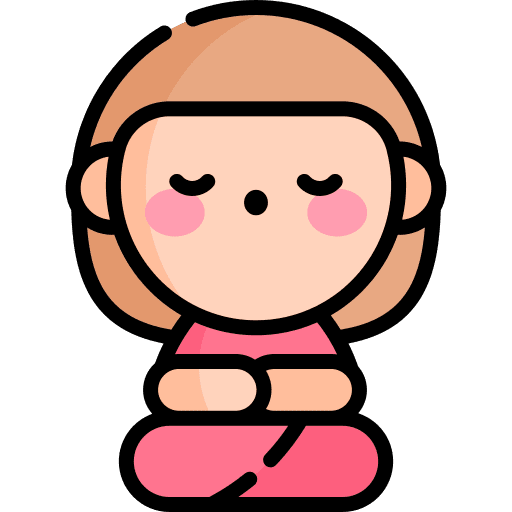 Yoga meditation girl wellness icon
