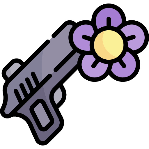 Gun pacifism hippie miscellaneous icon