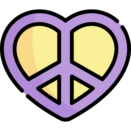 Heart love peace heart icon