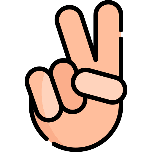Peace gesture achievement hands and gestures icon