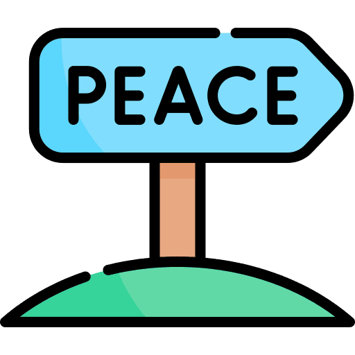 Peace signaling direction pacifism icon