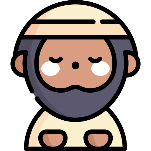 Praying ramadan male avatar icon