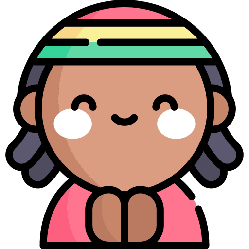 Praying woman praying diversity icon