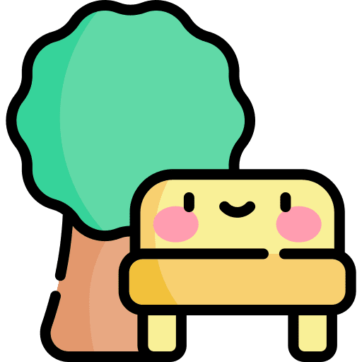 Tree park architecture and city landscape icon