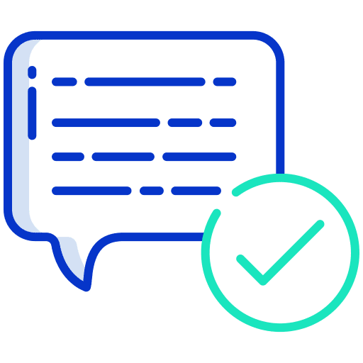 Chat notification ombudsman check icon