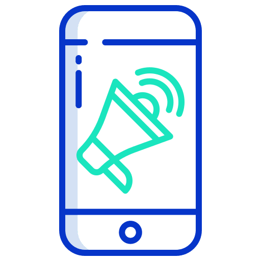 Phone smartphone advertising megaphone icon