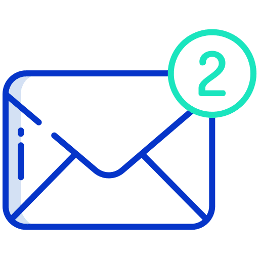 Email message notification multimedia icon