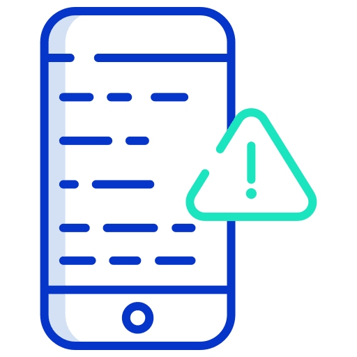 Phone warning electronics communications icon
