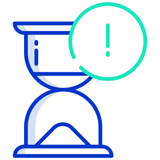 Sandglass alarm time and date date icon