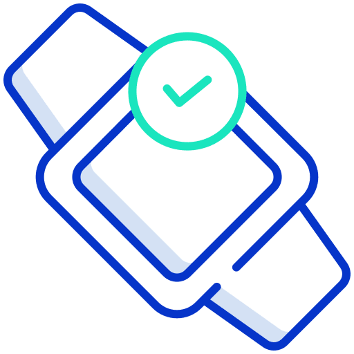 Smartwatch monitor screen responsive icon