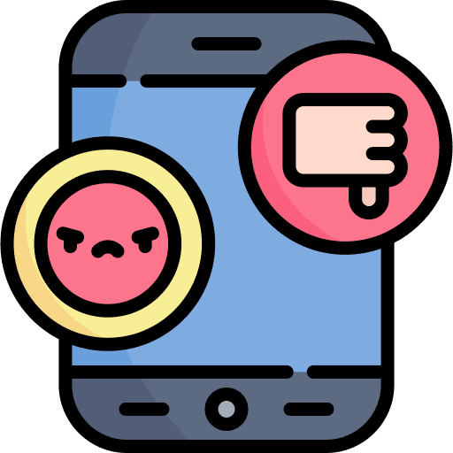 Cyber bullying emotions thumbs down miscellaneous icon