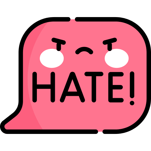 Hate hate communications cyber bullying icon