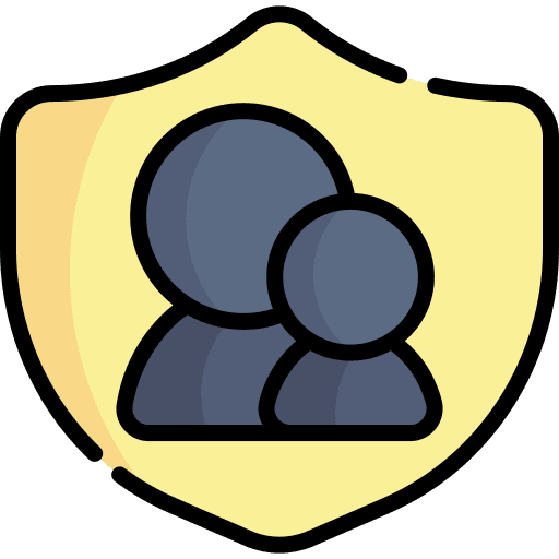 Parental control underage security shield icon