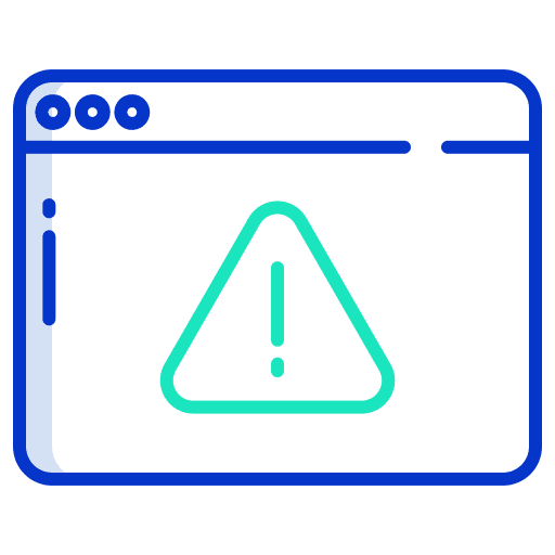 Web alert attention warning icon