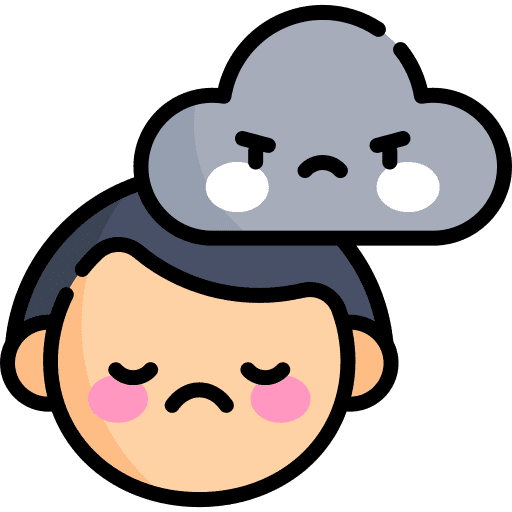 Depressed feelings depressed boy icon