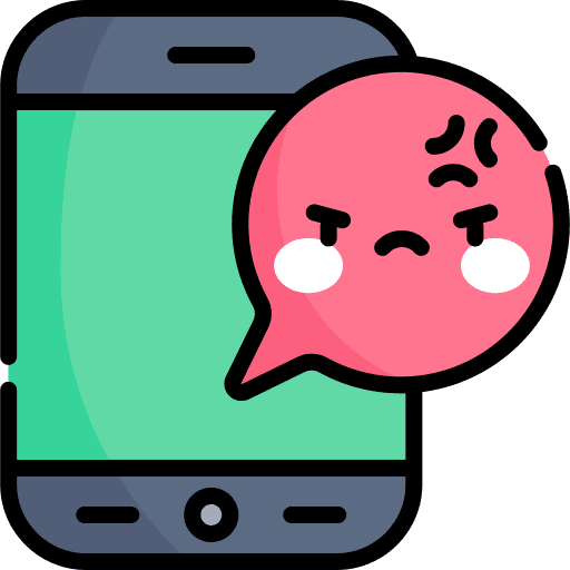 Hate angry social media abuse icon