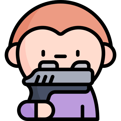 Suicide pistol boy shot icon