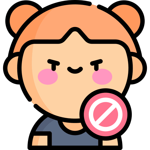 Block woman blacklist girl icon