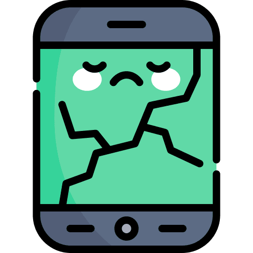 Broken smartphone electronics cellphone mobile phone icon