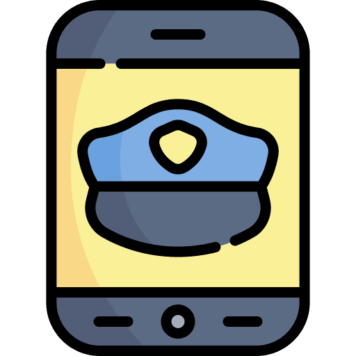 Cyber security mobile phone cyber security protection icon