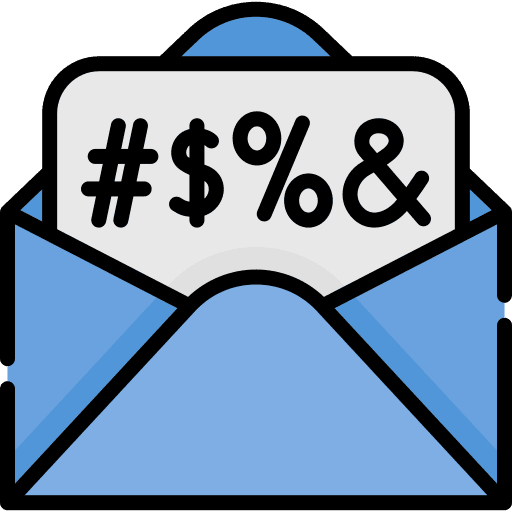 Swearing threat words angry icon