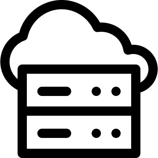 Cloud data hosting seo and web web icon