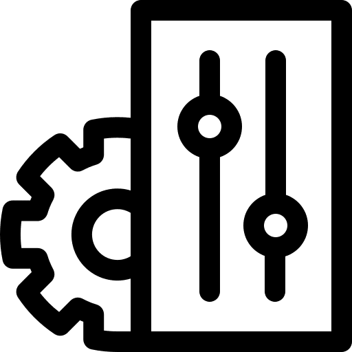 Controls gear levels settings icon