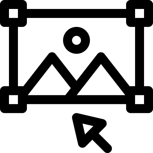 Graphic design editor interface icon