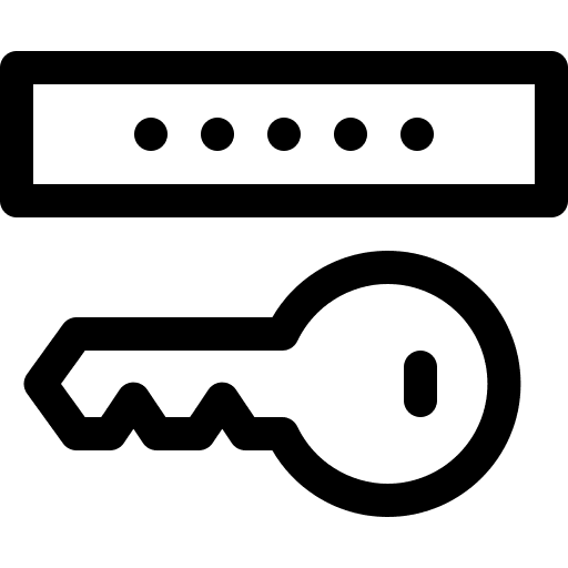 Log in key ui password icon