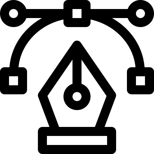 Pen tool graphic design graphic tool ribbon design icon