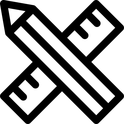 Sketch pen pencil set icon