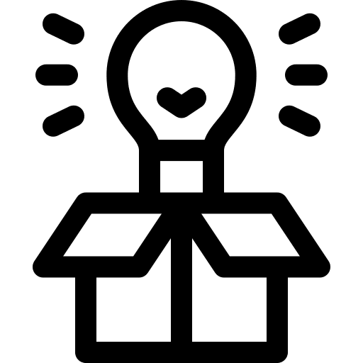 Idea think out of the box idea lightbulb icon