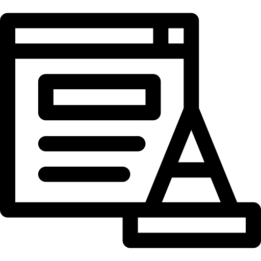 Under construction internet website web development icon