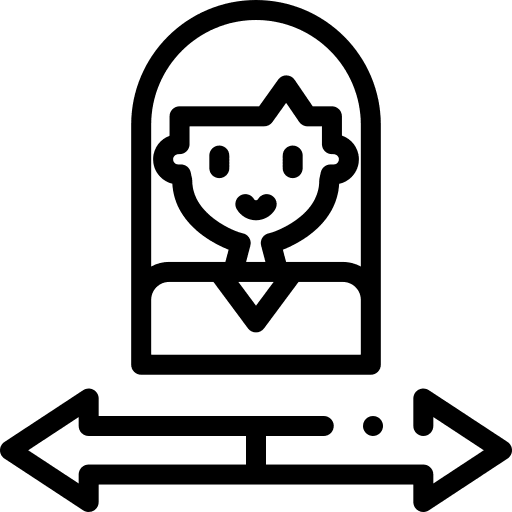 Direction woman choose businessman icon