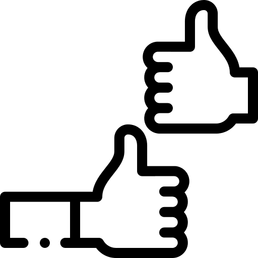 Likes thumbs up bad feedback icon