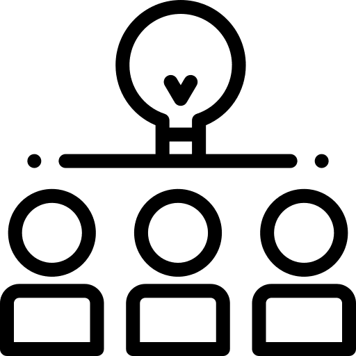 Team common network light bulb icon