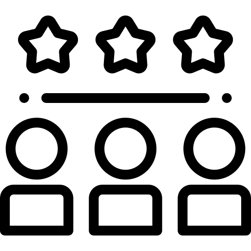 Team star worker testimonial icon