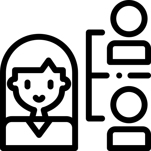 Teamwork leader employee professions and jobs icon