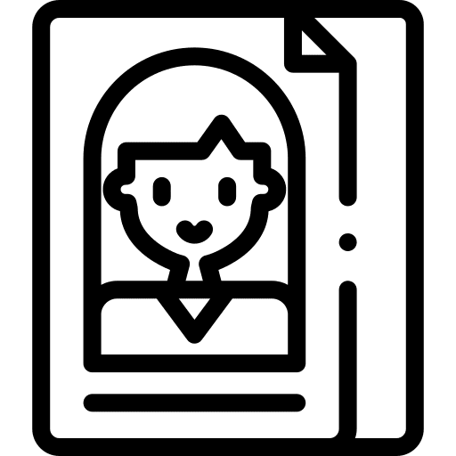 File personal profile woman document icon