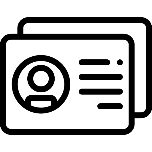 Id card id card business user icon