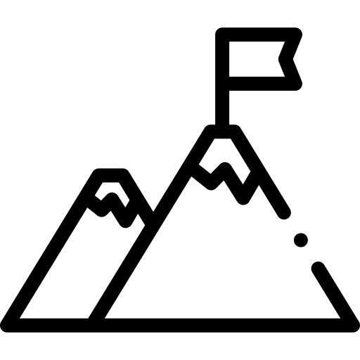 Mountain flag mission milestones icon