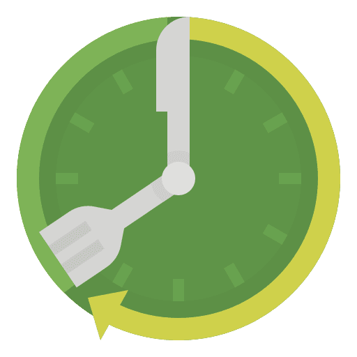 Clock food time and date time icon