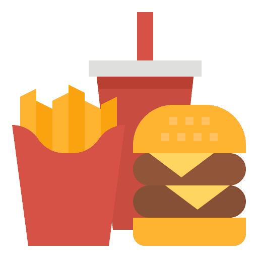 Fast food junk food burger fast food icon