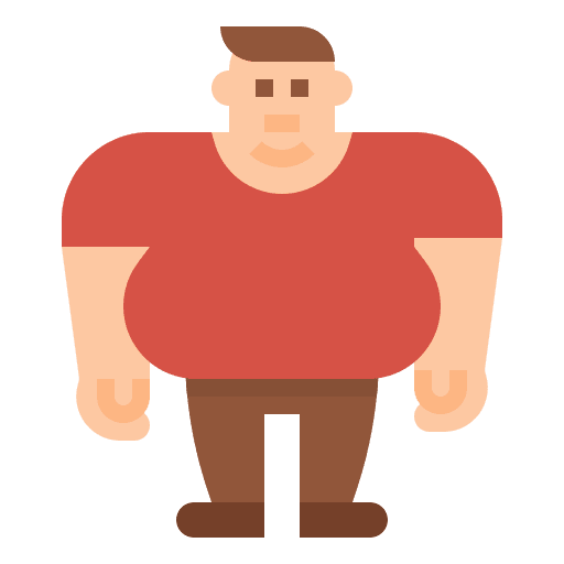Fat unhealthy people obesity icon