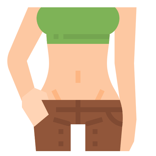 Slim anatomy belly nutrition icon