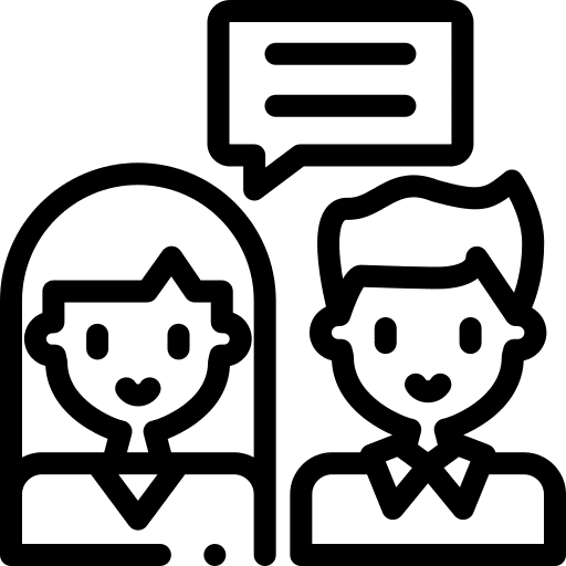 Talk man woman dialogue icon