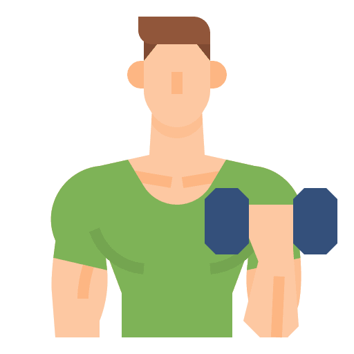 Workout exercise sports and competition strong icon
