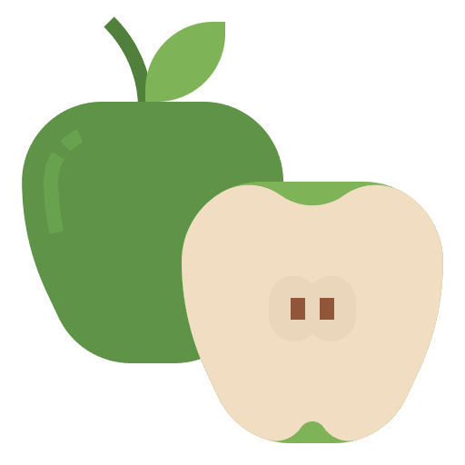 Apple vegan fruit healthy food icon
